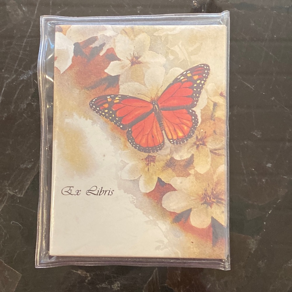 NEW! Vintage Bookplates Flowers Butterfly 40 Evergreen Press